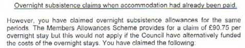 Extract from letter which led to the investigation into alleged fraud by former leader Ian Clement