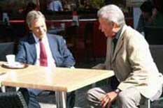 Mick Barnbrook with Nigel Farage in Brussels