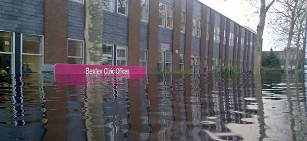 Civic Offices under water