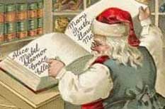 Santa examines the petition