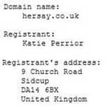 Hersay domain registration