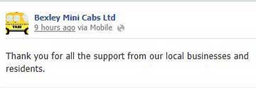 Bexley Cabs on Face Book