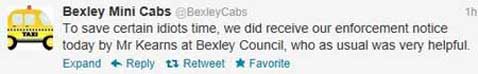 Bexley Cabs Twitter