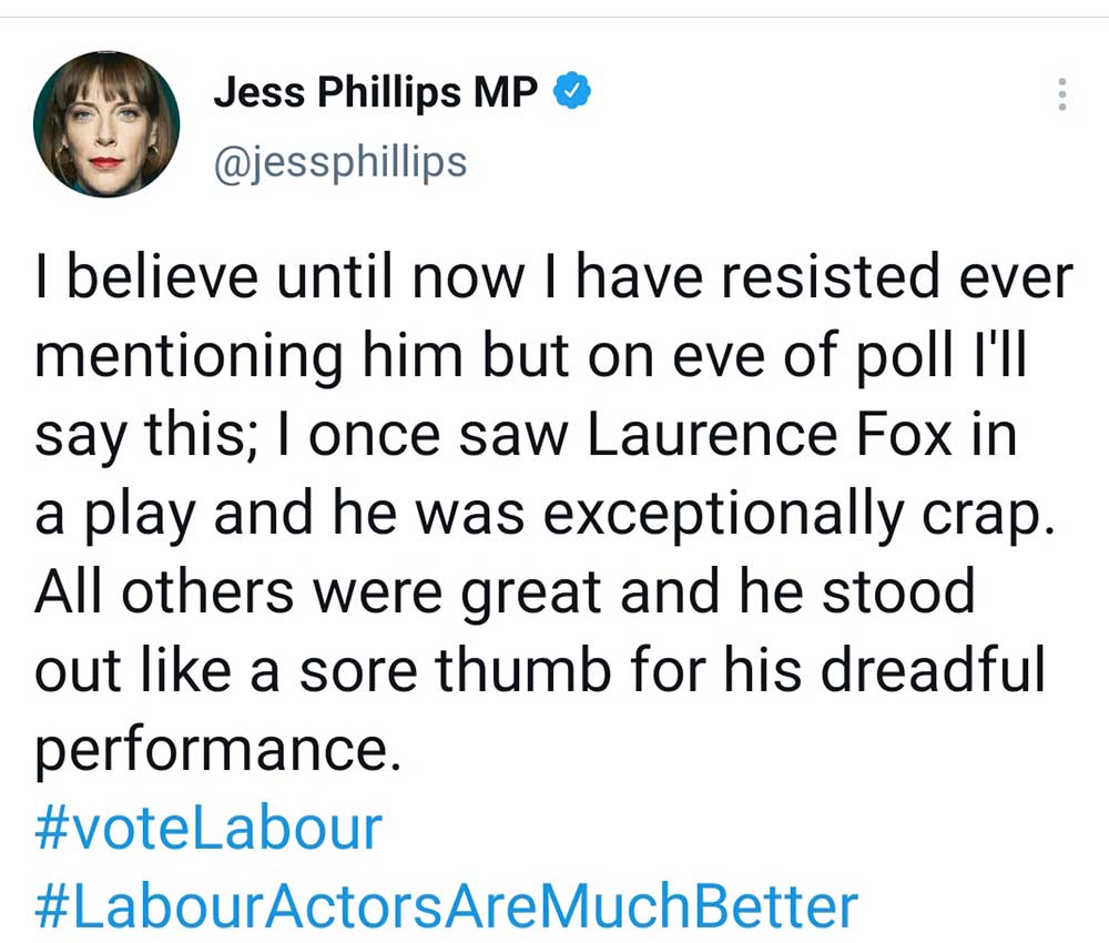 Jess Phillips MP. Human crap