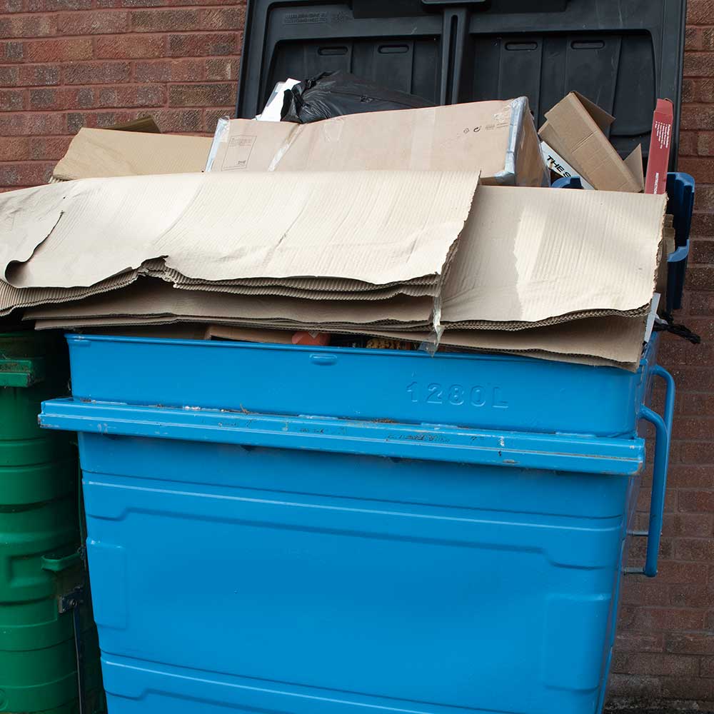 Overfilled bins