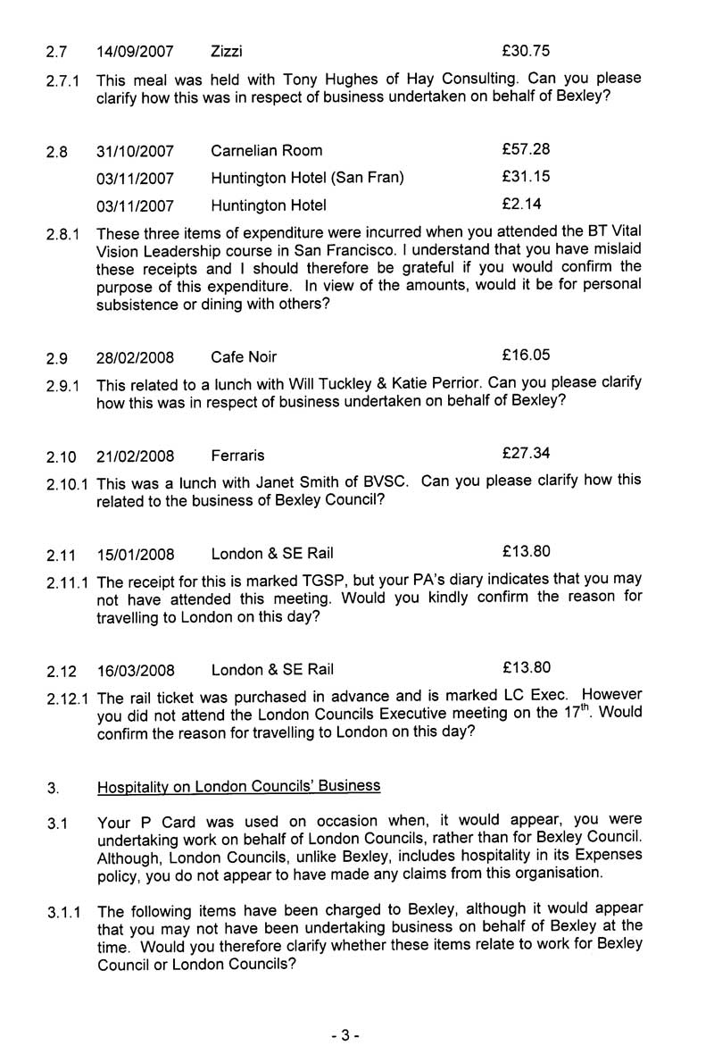 Enquiry to Ian Clement, Page 3