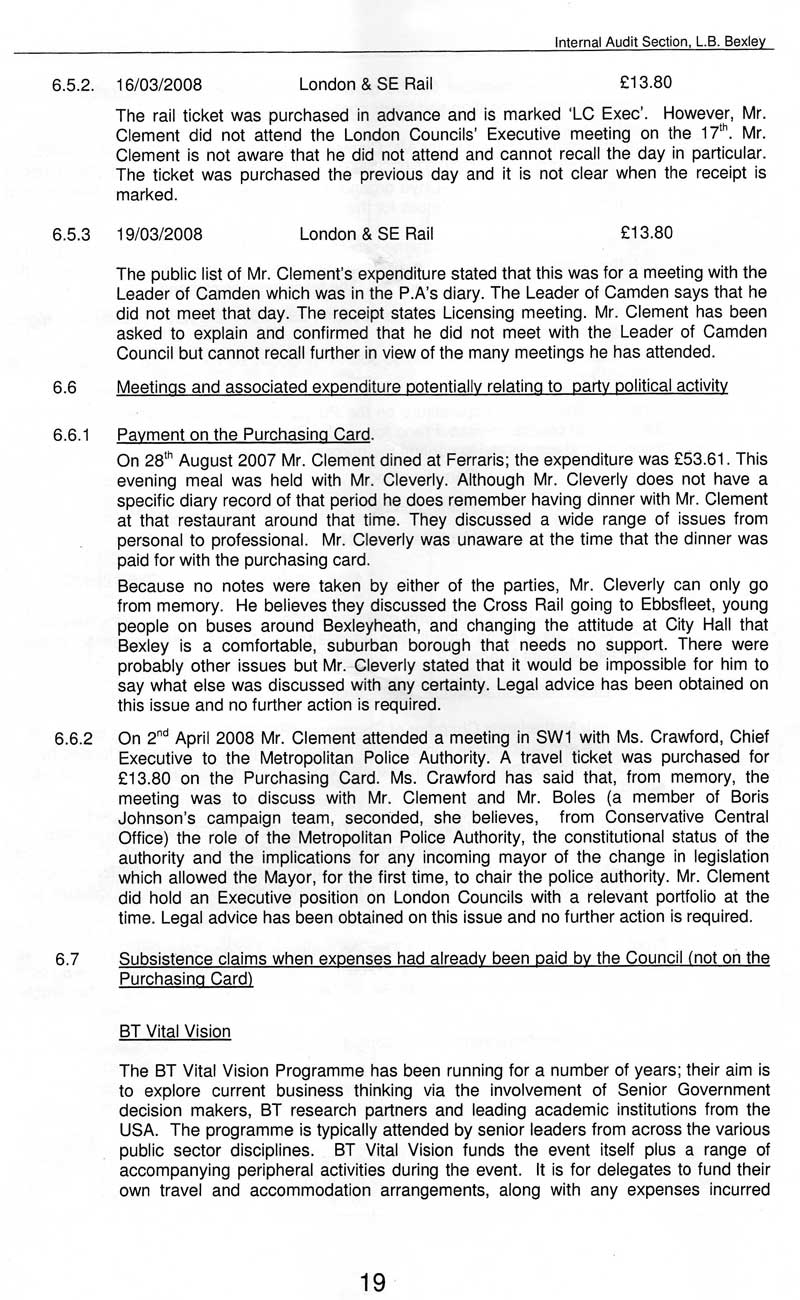 Bexley Internal Audit, Page 19