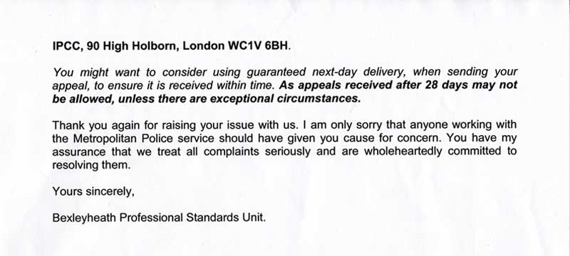 Complaint about Harassment letter page 3 - response