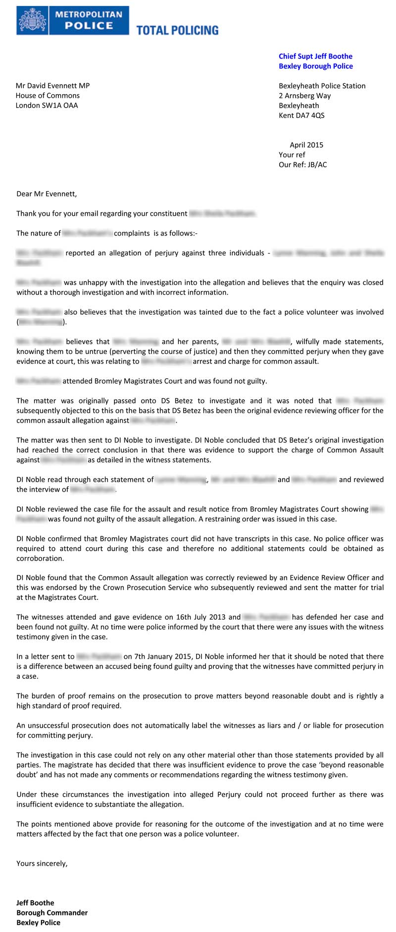 Petition rejection - Page 1
