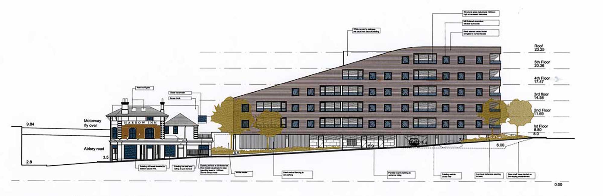Plans for flats at Knee Hill