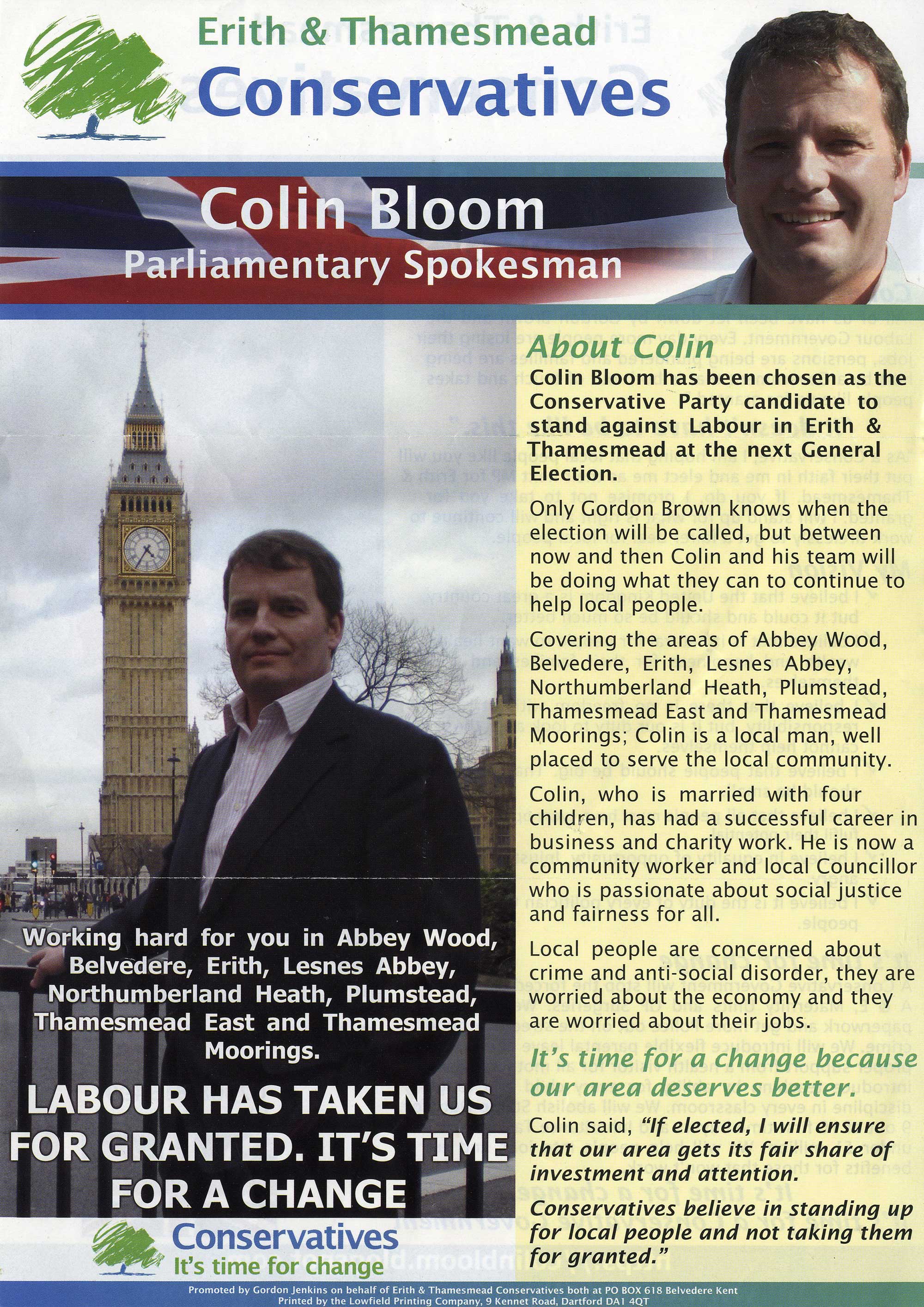 Colin Bloom's election paper