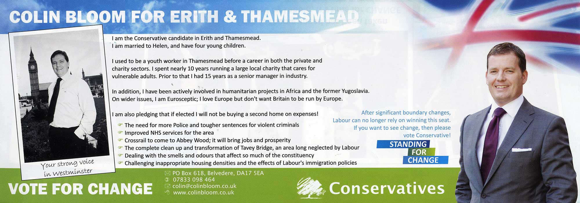 Lesnes Abbey Ward Conservative leaflet