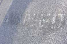 Disabled parking bay erased