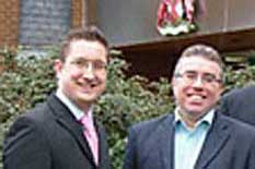 Councillor Peter Craske with parking manager