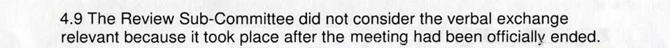 Extract from council excuse sheet - name of deaf man redacted Extract from council excuse sheet