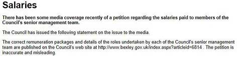 Bexley's press release