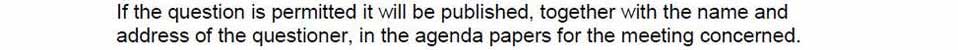 Address publication required