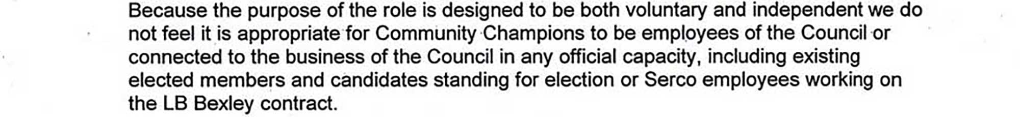 Extract of letter from Jennie Beckett, Enviro-crime Coordinator Rejection