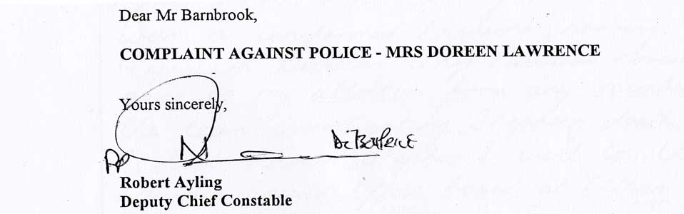 Letter to Mick Barnbrook