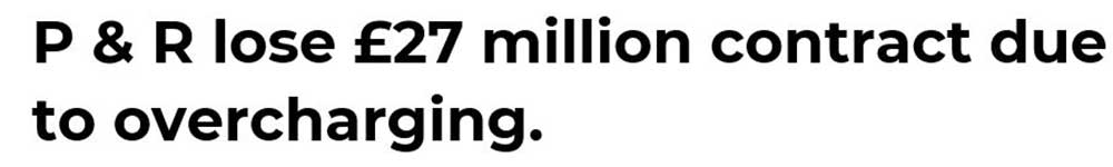 P and R lose £27 million
