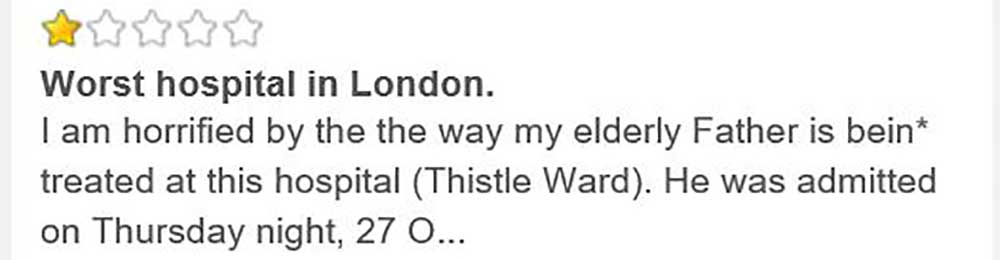 Newham. Worst hospital in London