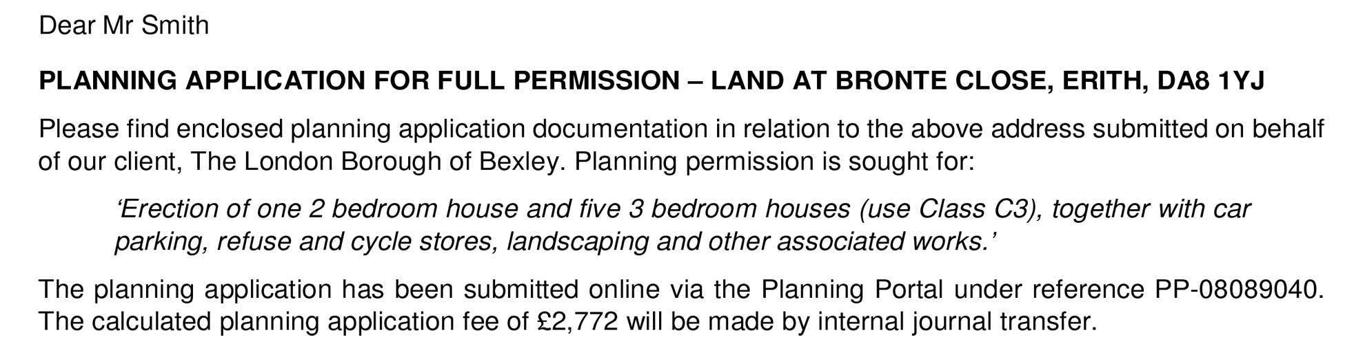 Planning application