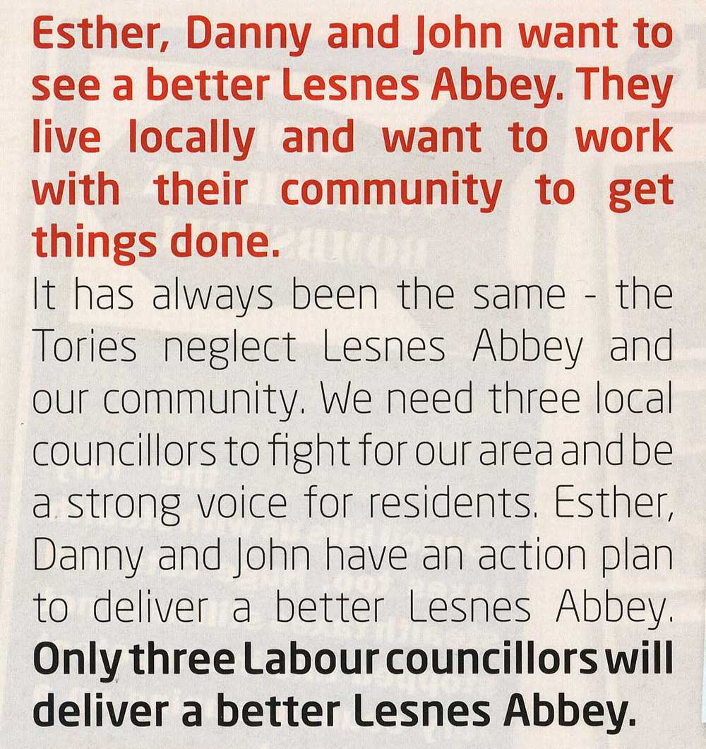 Labour leaflet