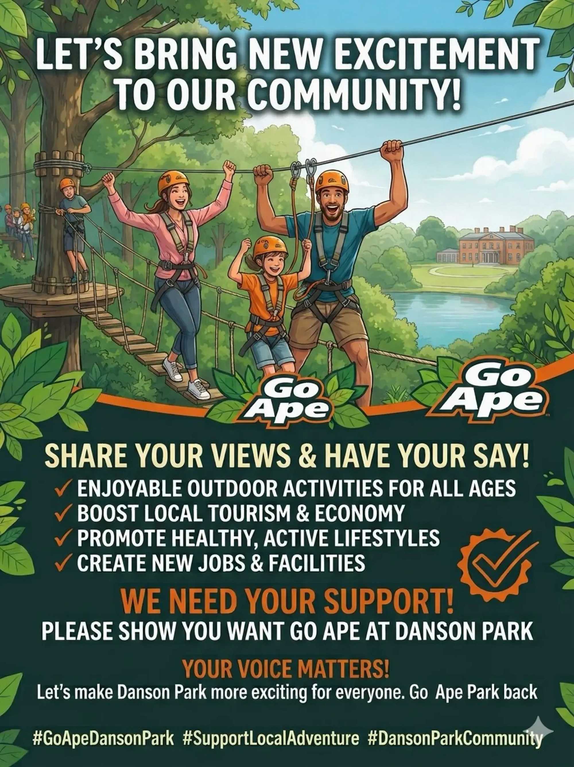 Support Go Ape. Click to enlarge Support Go Ape