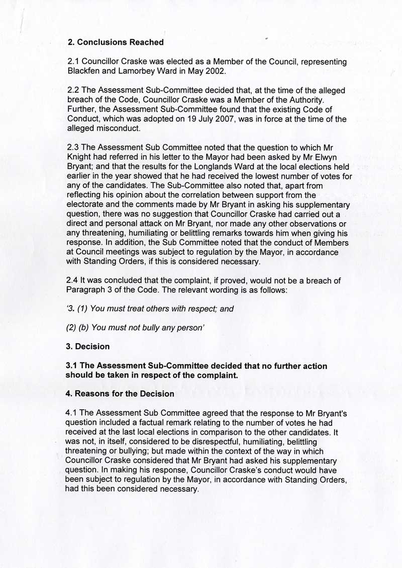 Reply from Standards Board