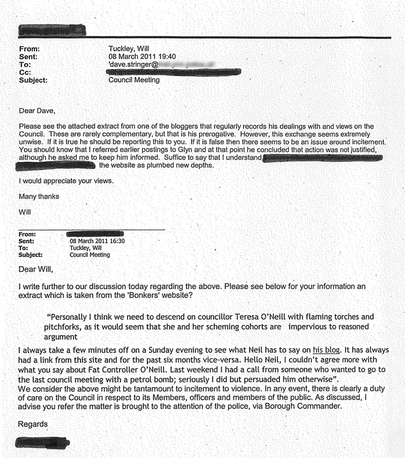 Complaint by Will Tuckley