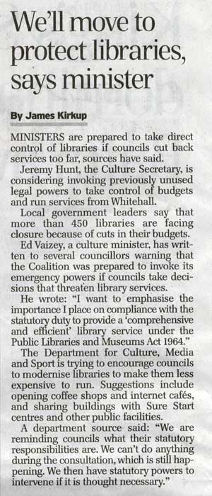 Daily Telegraph news report