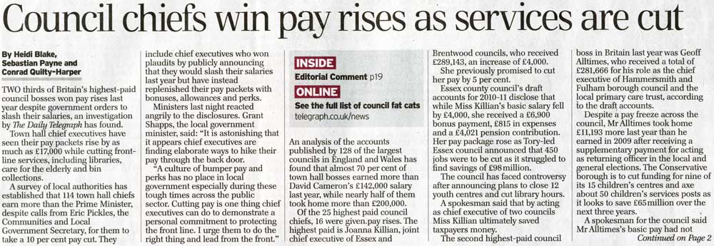 Daily Telegraph news report