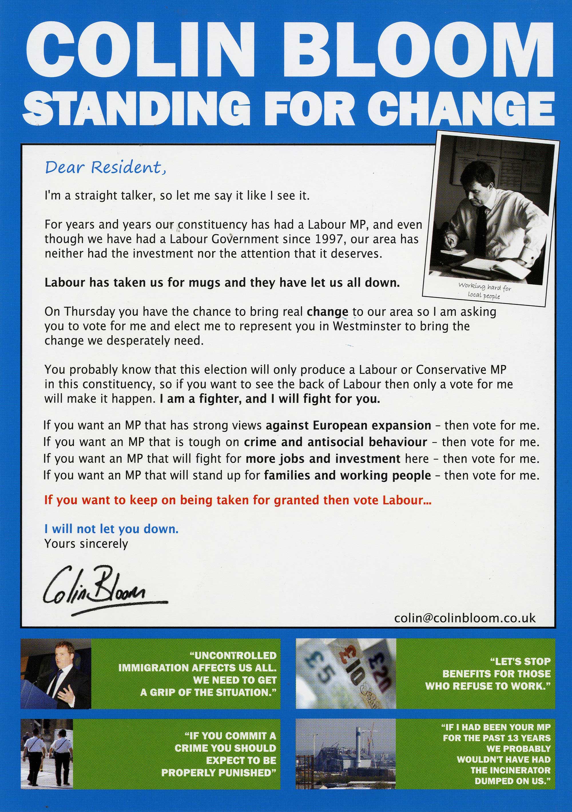 Colin Bloom's election paper