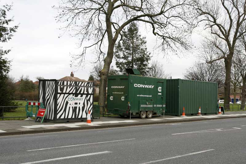 Building materials on Shoulder of Mutton Green